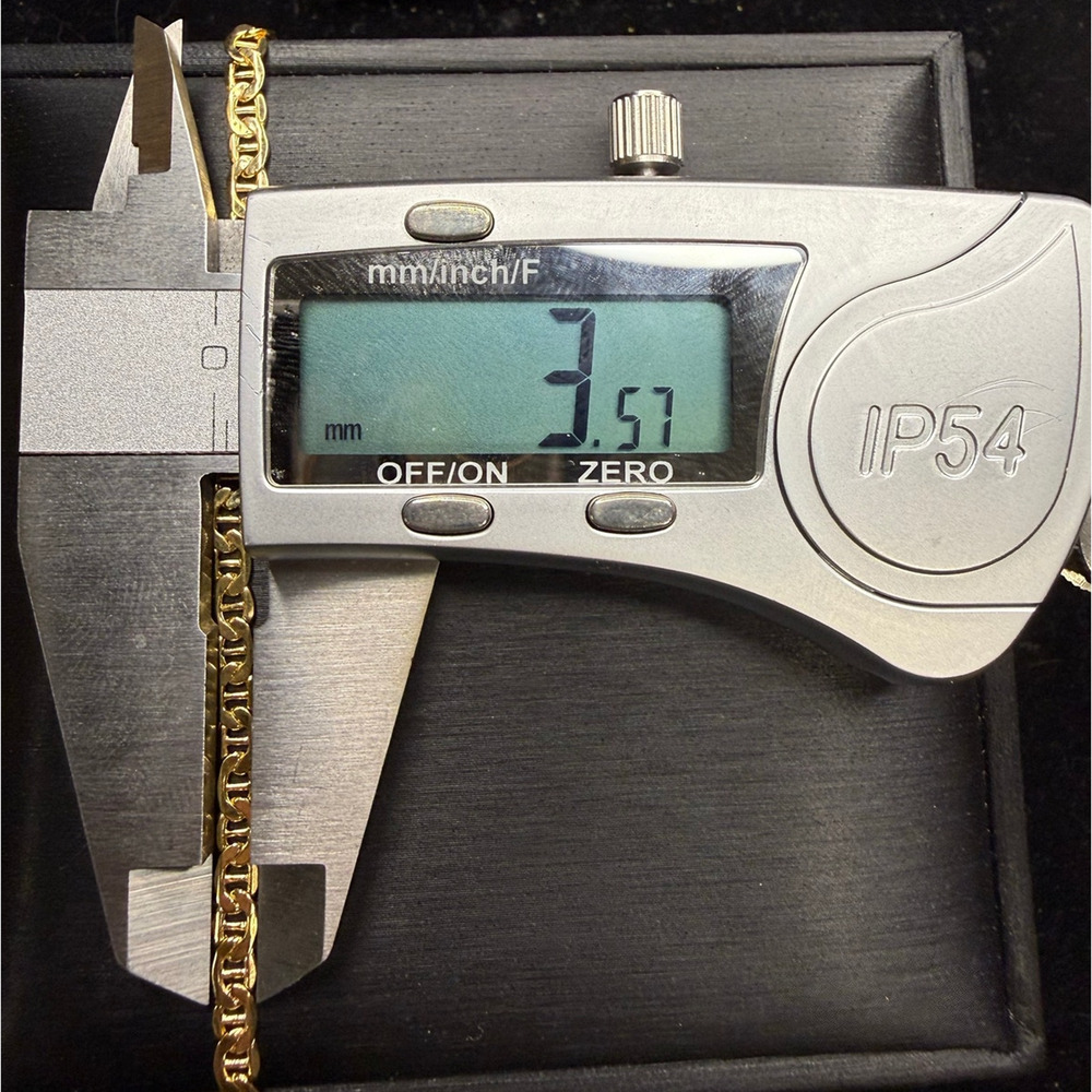 Solid 10k Yellow Italian Gold Guci Mariner Bracelet 8” Long 3.5mm Wide - Picture 5 of 6